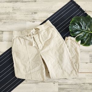 Alex Mill Sam Pull On Pant Natural Linen Blend Size 8